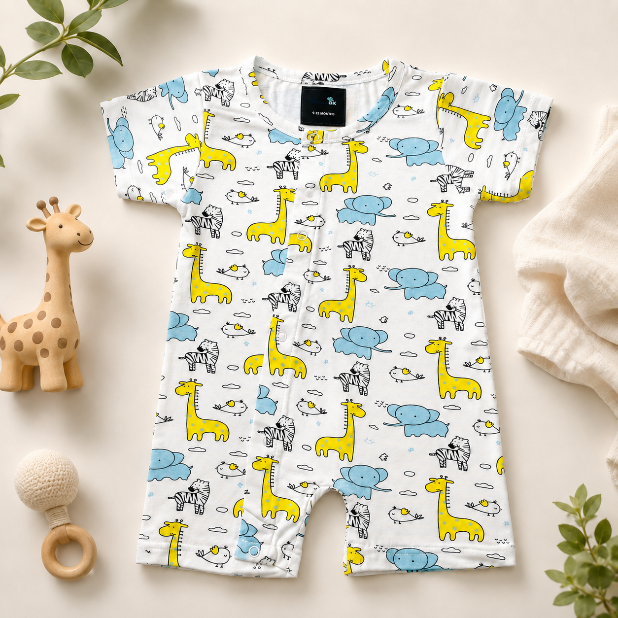 Little Safari Friends Baby Romper